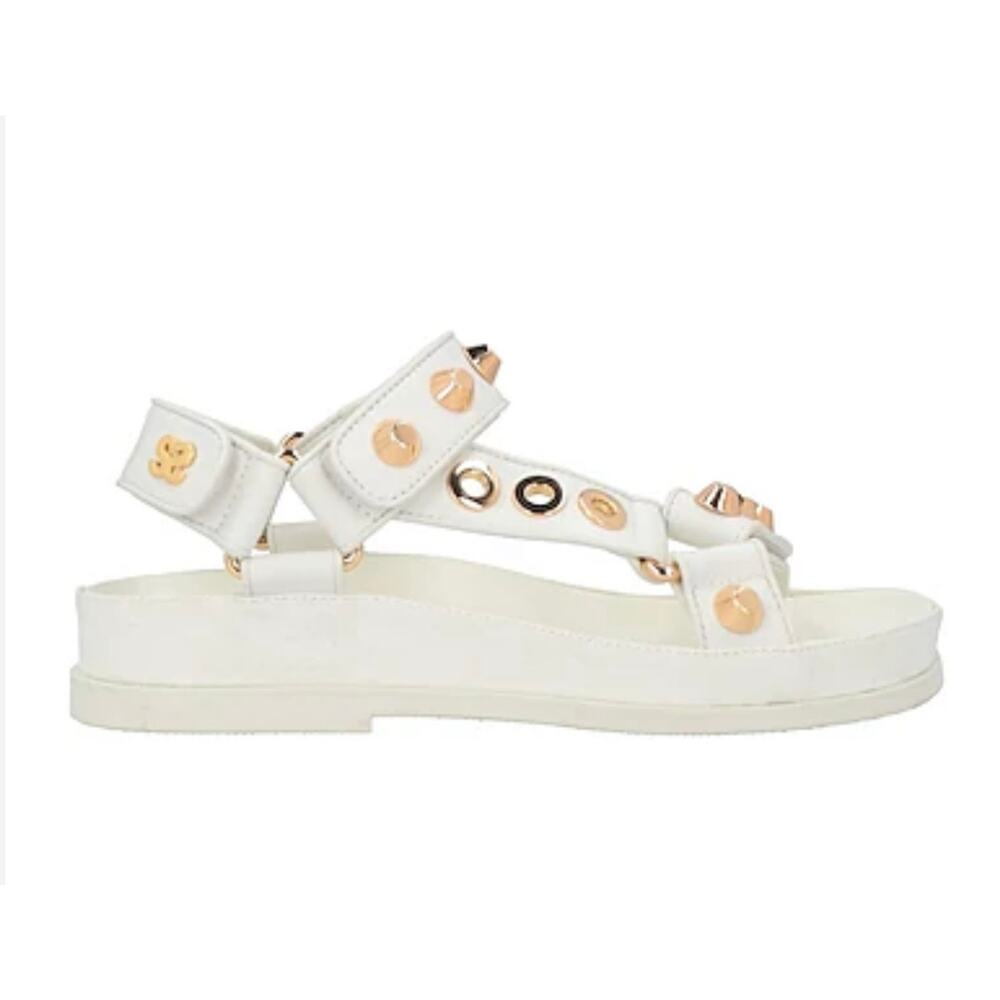 NEW Sandro Embellished leather sandals White size 40 / 9.5 - Picture 2 of 12